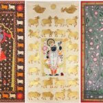 Shrinathji with Cow Motif Border