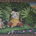 Radha Krishna in a Garden